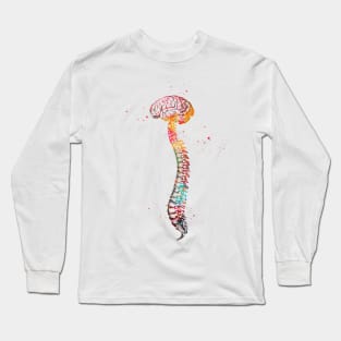 Human Spine with Brain Long Sleeve T-Shirt